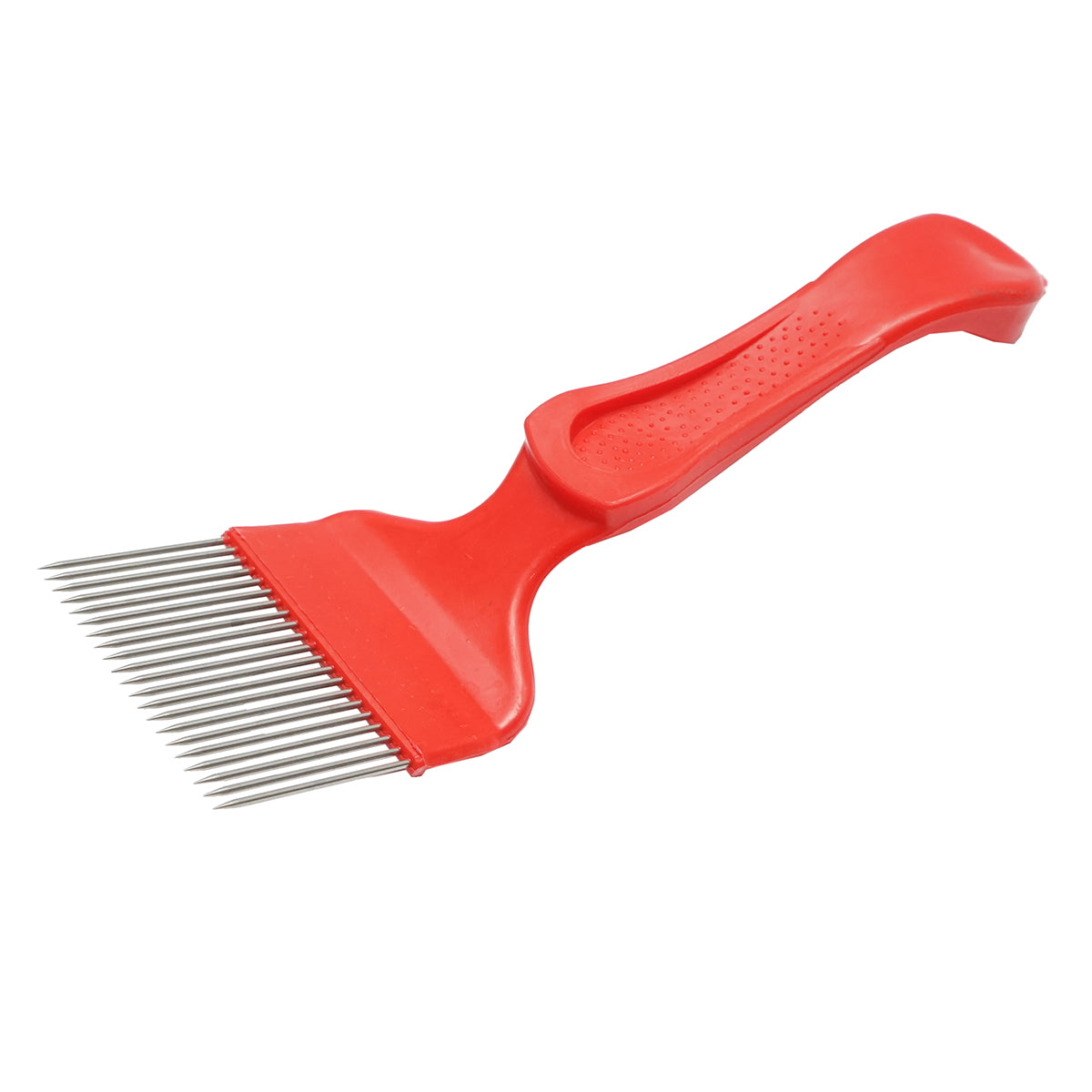 Bee fork for uncapping with bent stainless steel teeth and plastic handle, 210mm